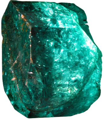 Mysterious luck emerald stone