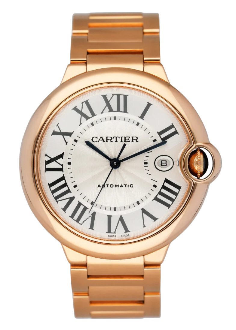 Cartier Ballon Bleu WGBB0016 18K Rose Gold Mens Watch Box Papers
