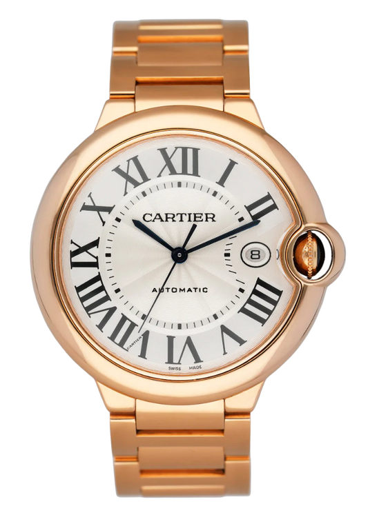 Cartier Ballon Bleu WGBB0016 18K Rose Gold Mens Watch Box Papers