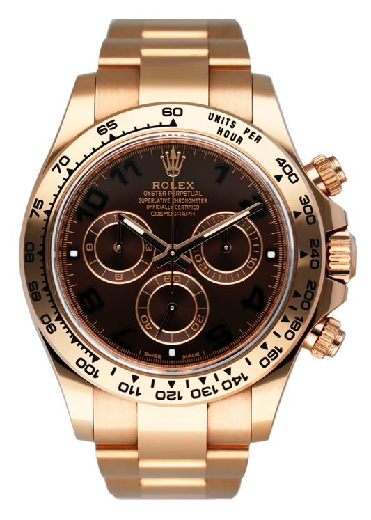 Rolex Daytona 116505 18K Rose Gold Chocolate Dial Mens Watch