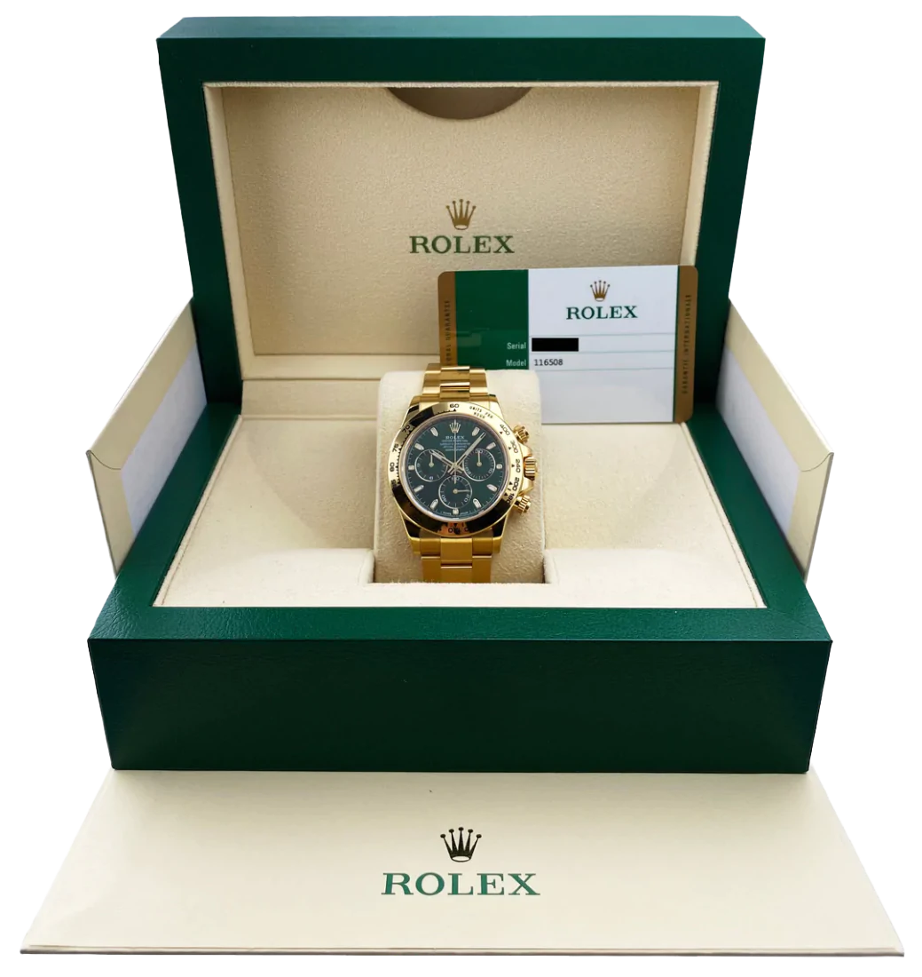Rolex/Daytona 116508 Green Dial Mens Watch Box Papers