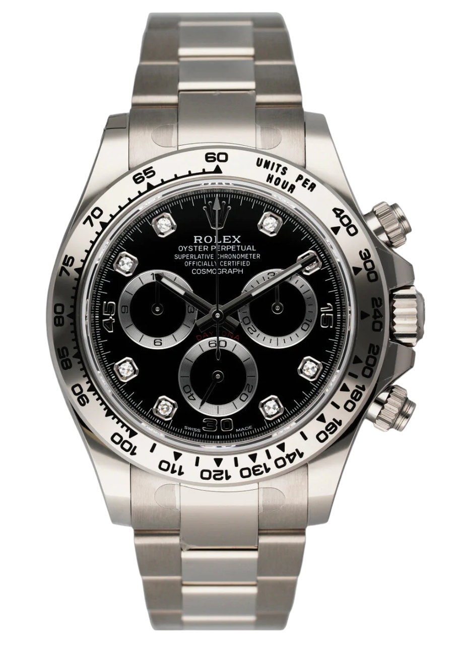 Rolex Daytona 116509 Diamond Dial 18K White Gold Mens Watch Box Papers